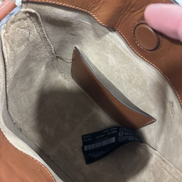 Massimo Dutti Purse Modern Bucket Bag Brown Minimalist Structured - Picture 5 of 11